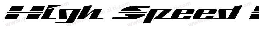 High Speed Regular字体字体转换